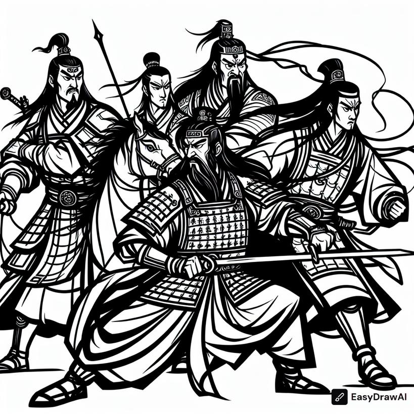 Famous heroes of the Three Kingdoms era