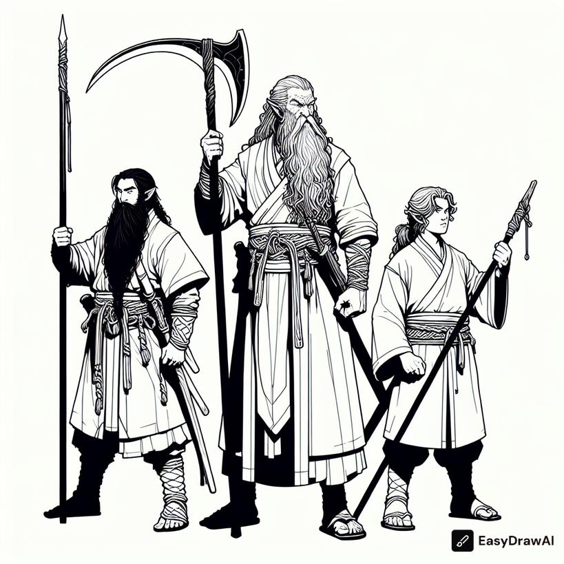 The three brothers of Liu Bei, Guan Yu, and Zhang Fei