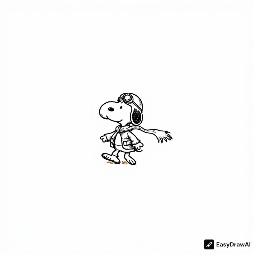 Snoopy dressed as a World War I Flying Ace