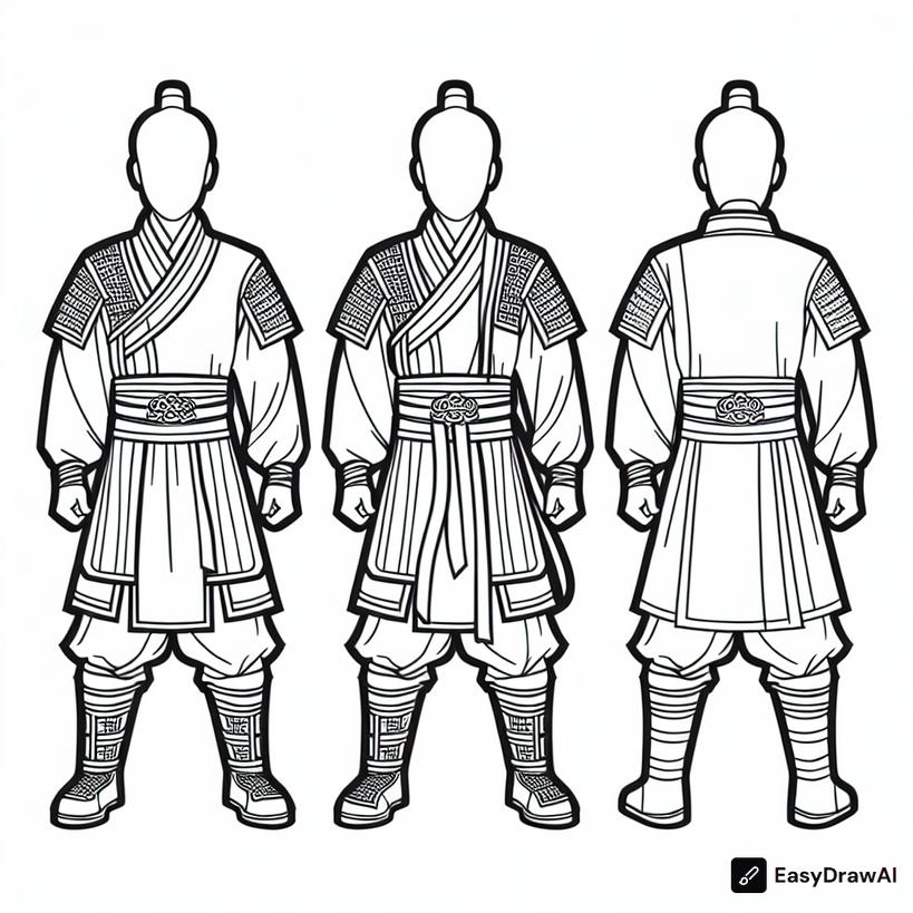 Traditional Chinese martial attire from the Three Kingdoms period